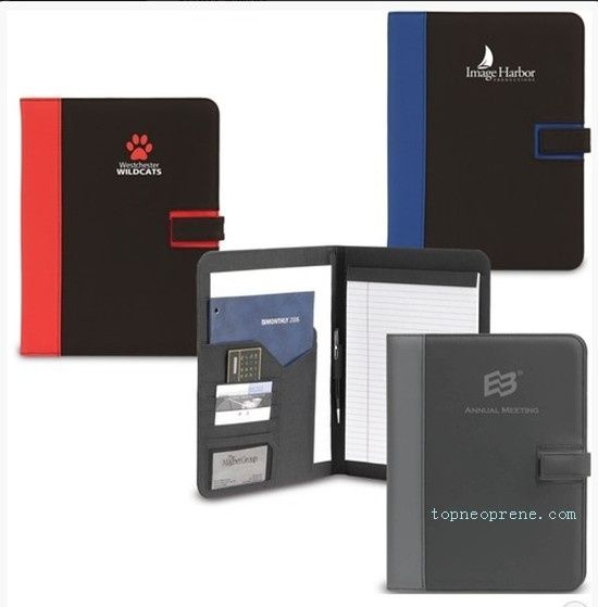 neoprene custom padfolio