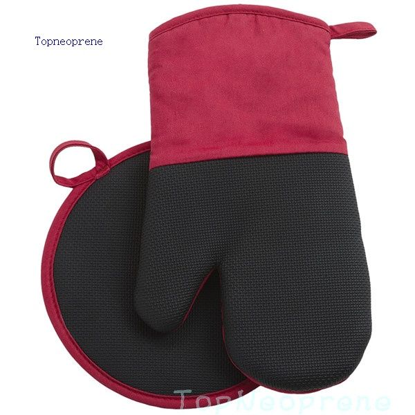 Neoprene pot holder & oven mitt set