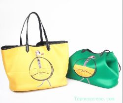 customized neoprene shopping shoulder bag