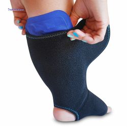 Foot & Ankle Pain Relief Ice Wrap with 2 Hot/Cold Gel Packs