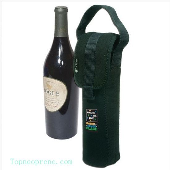 Single bottle wine tote sleeve case bag neoprene