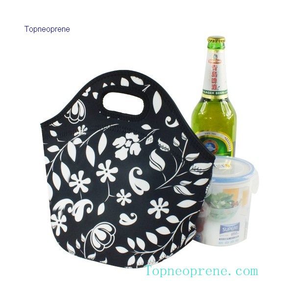 Reusable neoprene lunch cool cooler bag tote