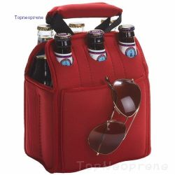 six pack beer bottle tote bag neoprene