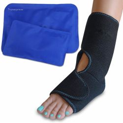 Foot & Ankle Pain Relief Ice Wrap with 2 Hot/Cold Gel Packs